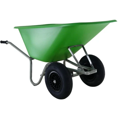 Afbeelding van Forza Kruiwagen 165 groen 2 wielen HDPE 165L