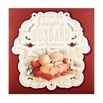 Afbeelding van Hallmark Kerstkaart voor echtgenoot Cute Forever Friends Design