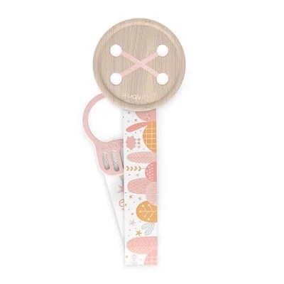 Afbeelding van Suavinex, Fopspeenketting met lint. textielband, dubbelzijdig ontwerp. Fopspeenclip voor baby&#039;s en pasgeborenen, +0 maanden. Dreams Rose