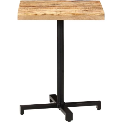 Afbeelding van vidaXL Bistrotafel vierkant 60x60x75 cm ruw mangohout