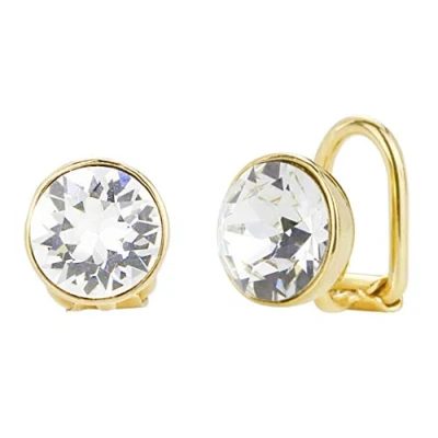 Afbeelding van Traveller Clip Oorbellen Oorclips Dames Goudkleurig Preciosa Kristal 22ct verguld 10 mm 155990