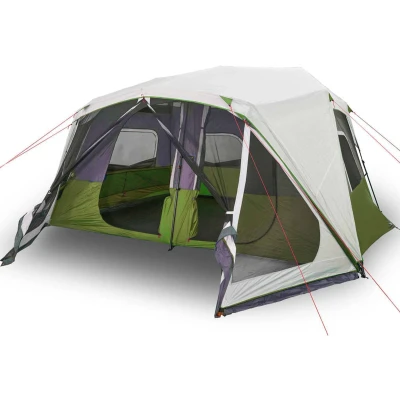 Afbeelding van VidaXL Tent met LED 10 persoons snelontgrendeling lichtgroen