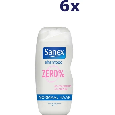 Afbeelding van 6x Sanex Shampoo Zero% Normaal Haar 250 ml