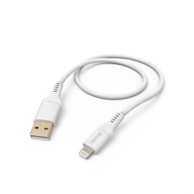 Afbeelding van Hama Oplaadkabel Flexible Usb A Lightning 1,5 M Silicone Wit