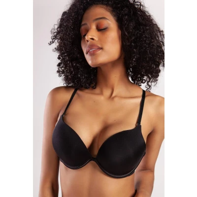 Afbeelding van Garland Dames Lingerie Voorgevormde Push up beugel Racerback BH (171 036) Maat 75B ZWART