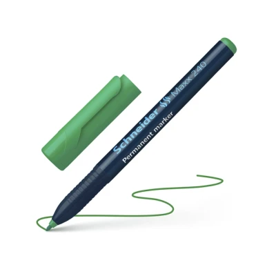 Afbeelding van 10x Marker Schneider Maxx 240 permanent ronde punt groen