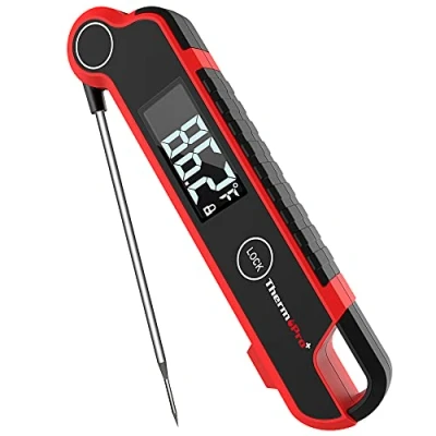 Afbeelding van ThermoPro TP620 Professionele Thermokoppel Instant Read Vlees Thermometer, Ambidexter Backlight LCD Keukenthermometer met bewegingsdetectie, digitale voedselthermometer voor koken roker BBQ Grill