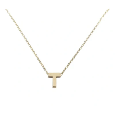 Afbeelding van Gouden ketting met T hanger