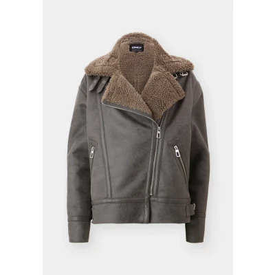 Afbeelding van ONLY Onlbetty Bonded Oversized Aviator Winterjas, Dames, Maat: Medium, Walnut