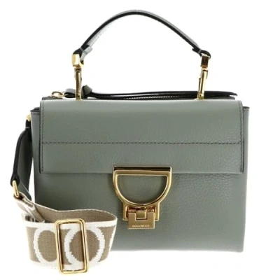 Afbeelding van COCCINELLE Leren schoudertas handtas Arlettis Signature Handbag Grained Leather Greenery groene