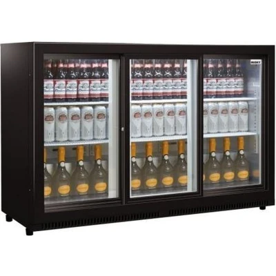 Afbeelding van Barkoeler Horeca 3 schuifdeuren zwart 330L (H)87x(B)135x(D)52