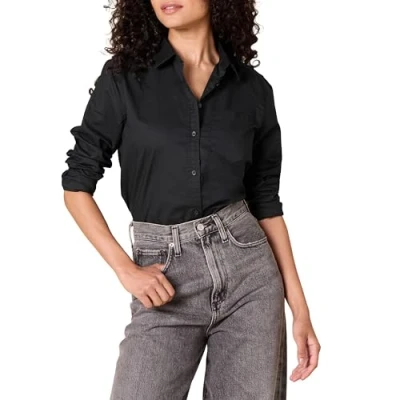 Afbeelding van Amazon Essentials Shirt met lange mouwen, zwart, S