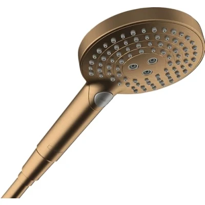 Afbeelding van hansgrohe Raindance Select S 26516140 Waterbesparende douchekop 5,7 l/min (EcoSmart+), handdouche met 3 straalsoorten (incl. PowderRain), douchekop, spaardouchekop, antikalkfunctie, geborsteld brons