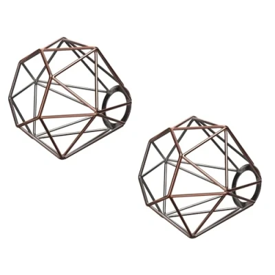Afbeelding van ledscom.de 2 stuks kooilampkap, brons, 155mm Ø