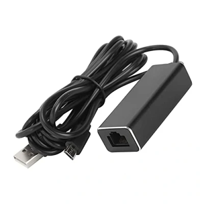 Afbeelding van Micro USB Naar RJ45 Ethernet adapter, 10/100 Mbps adapter met voedingskabel, Fire stick 4K, voor Tv