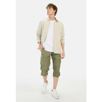 Afbeelding van camel active 3/4 cargoshort met regular fit Maat menswear 42IN Khaki