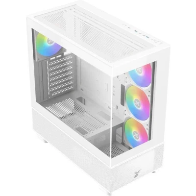 Afbeelding van Xigmatek Boitier Moyen Tour E ATX Endorphin Air V2 RGB met panneaux vitrés (Blanc)