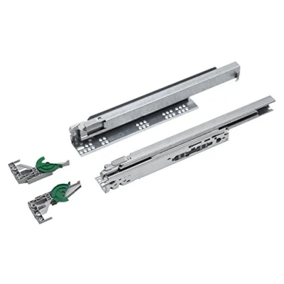 Afbeelding van Metafranc kogelprecisie volledig uittrekbaar 35 kg draagkracht soft close demping licht loopgedrag/rolladenuittreksel/laderails Ondergrondse geleiding. 500 mm