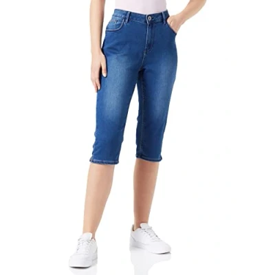 Afbeelding van Garcia Celia Capri Jeansshort, Dames, Maat: 27, Dark used