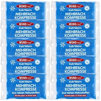 Afbeelding van 10 x meervoudige kompressen koud/warm (8,5 13 cm)
