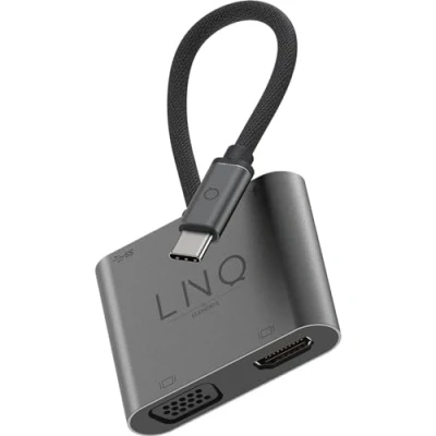 Afbeelding van LINQ 4 in 1 USB C Multiport Hub spacegrijs