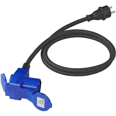 Afbeelding van Pro Plus Verloopkabel 40 cm 3 x 2.5 mm2 van Schuko Stekker naar Haakse CEE Contrastekker en Stopcontact