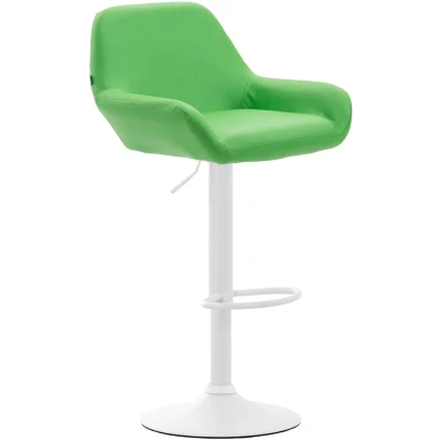 Afbeelding van Barkruk Mysen Kunstleer Wit Frame Groen