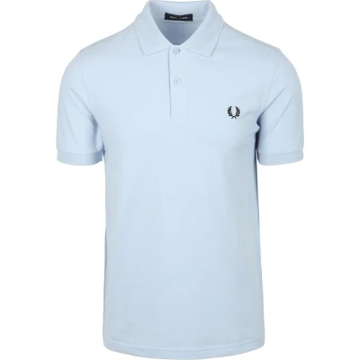 Afbeelding van Fred Perry Polo M6000 Lichtblauw maat 3XL heren M3600 met Slim fit Pasvorm Katoen Poloshirt
