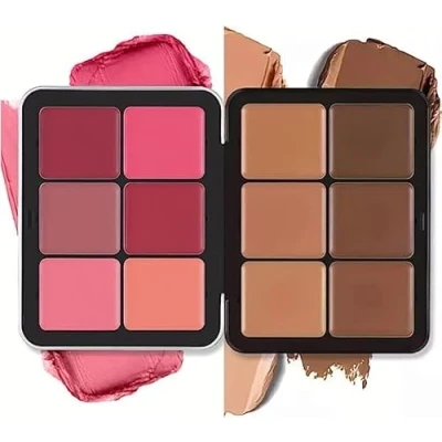 Afbeelding van Carla Secret Concealer palet, crème, blush langdragend, volledige dekking, voor een onberispelijke huid (#5)