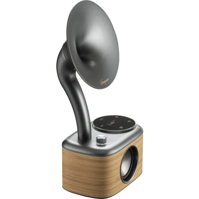 Afbeelding van Sangean CP 100D Gramophone FM/DAB+ retro radio Lightwood Grey met bluetooth en aux