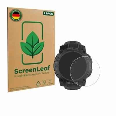Afbeelding van ScreenLeaf Screenprotector voor Garmin Instinct 3 Solar Tactical Edition (50 mm) Duurzame schermbescherming Folie Beschermfolie transparant (2 Stuks)