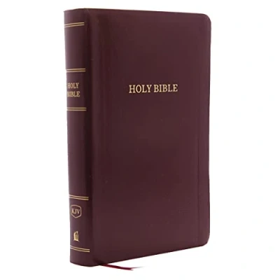 Afbeelding van KJV Holy Bible: Personal Size Giant Print with 43,000 Cross References, Burgundy Leather Look, Red Letter, Comfort Print: King James Version: Bible, Version