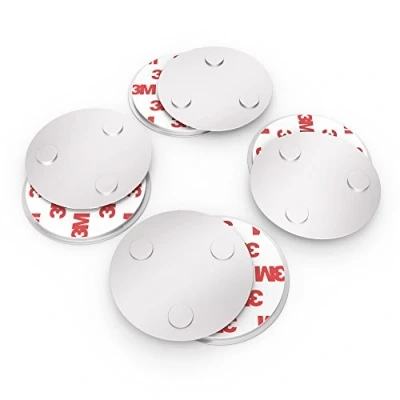 Afbeelding van conecto CC50472 magnetische houder bevestiging universeel magnetisch voor rookmelders waarschuwingsmelder rookmelder set van 4, zilver, 4 stuks