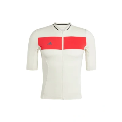 Afbeelding van adidas Performance Heritage Tempo 3STRIPES Wielershirt Chalk white pure ruby, Heren, Maat: XS, ruby