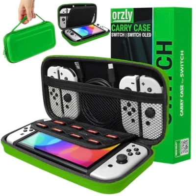 Afbeelding van Orzly Draagtas Compatibel met Nintendo Switch Beschermende Harde Draagbare Reizen Case Shell Pouch voor Console &amp; Accessoires