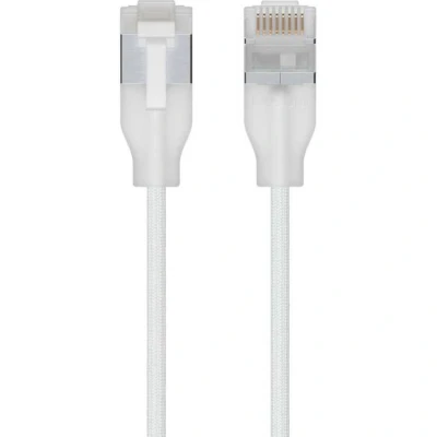 Afbeelding van Ubiquiti UACC Cable Patch EL C6A 1M W netwerkkabel Doorschijnend, Wit Cat6a