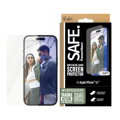 Afbeelding van Screenprotector Apple iPhone 16: PanzerGlass SAFE EyeCare Ultra Wide Fit