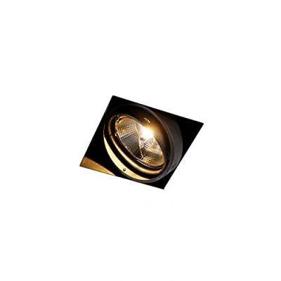 Afbeelding van QAZQA Inbouwspot zwart GU10 AR111 Trimless Oneon