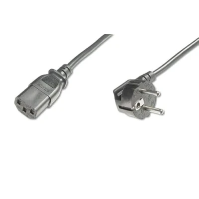 Afbeelding van DIGITUS Netaansluitkabel 5,0 m CEE 7/7 (Type F) 90 naar C13 stekker/contactdoos H05VV F3G 1,0 mm² Stroomkabel, Voedingskabel