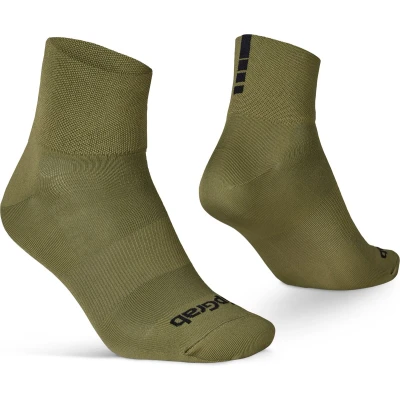 Afbeelding van GripGrab Lightweight SL Korte Performance Zomer Fietssokken 1 Paar Coolmax Wielersport Sokken Low Cut Olijf Groen Unisex Maat S (38 41)