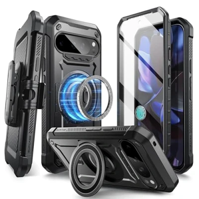 Afbeelding van Supcase UB Pro geschikt voor MagSafe met screen protector Google Pixel 9 / Zwart