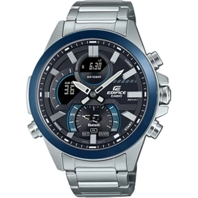 Afbeelding van Casio Edifice ECB 30DB 1AEF Horloge Staal Zilverkleurig Ø 46 mm