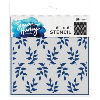 Afbeelding van Ranger SH Stencils 6x6 Leafy Greens HUS71556 Simon Hurley (02 20)