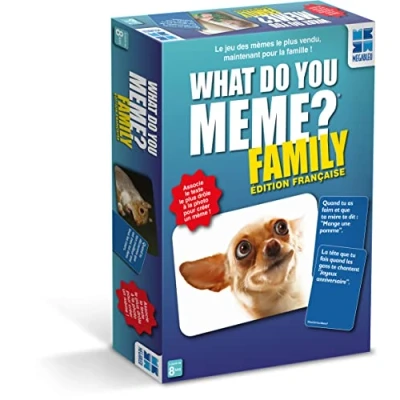 Afbeelding van Megableu What Do You Meme Family Edition Frans kaartspel stemmingsspel gezelschapsspel om te spelen met familie of vrienden vanaf 8 jaar