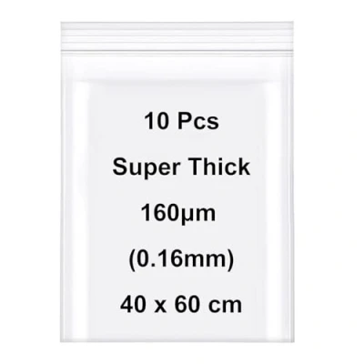 Afbeelding van Hersluitbare Plastic Seal Bags, Super Dikke Zip Lock Zakken, Clear Storage Herbruikbare Press Polytheen zakjes, Verzegelbare Opslag Baggies Dikte 16μm (0.16mm)