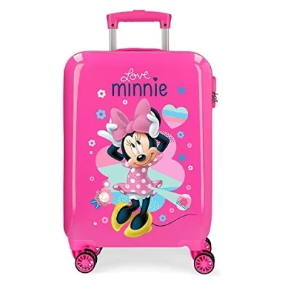 Afbeelding van Disney Minnie Mouse ABS kinderkoffer 55 cm 4 w Love