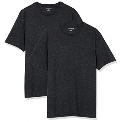 Afbeelding van Amazon Essentials Heren Regular Fit T shirt met korte mouwen en ronde hals, pak van 2, Charcoal Heather, 6X Large Big