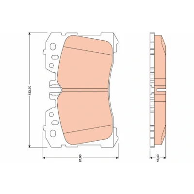 Afbeelding van Trw Remblokset GDB3473