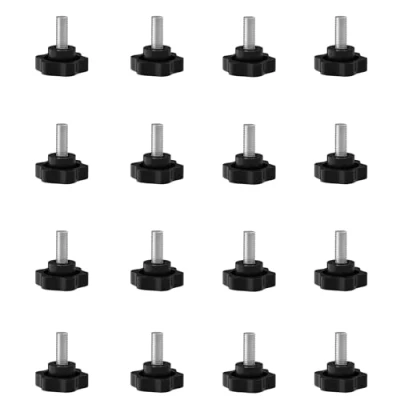 Afbeelding van SHULLIN 16 stuks M8 sterkopschroeven stergreepschroef kartelschroef stergreep schroeven schroefdraad klemknop voor machine industrie uitrusting (M8 x mm)