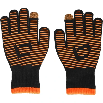 Afbeelding van Brabo Wintergloves Swipe Black/Orange Unisex Maat Senior